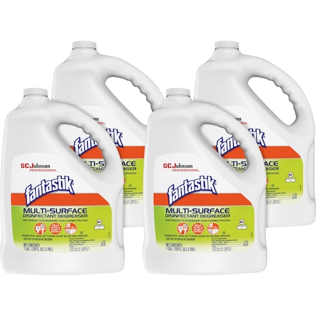 Fantastik Disinfectant Degreaser, 128 fl oz (4 quart) Spray, White, 4 PK SJN311930CT